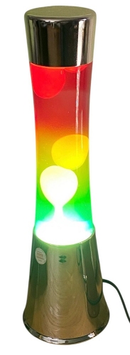 Lavalamp Zilver met Rainbow fles - 2e kansje