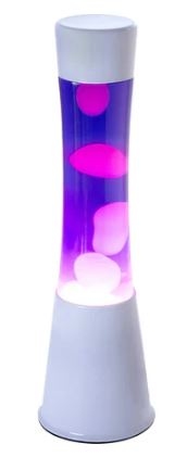 Lavalamp Wit - Paars/Wit