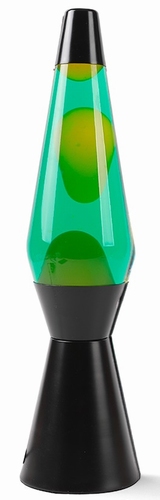 Lavalamp Bullet Zwart Geel/Groen