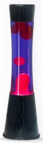 Lavalamp Zwart - Violet/Roze