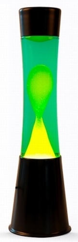 Lavalamp Zwart - Groen/Geel