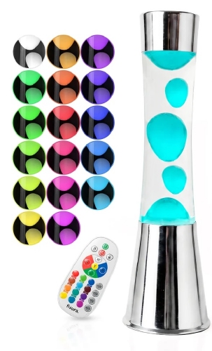 Led lavalamp met afstandsbediening instelbaar in verschillende kleuren