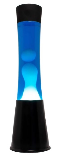 Lavalamp Zwart - Blauw/Wit