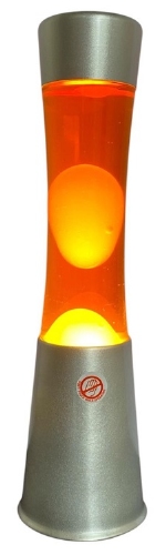 Lavalamp Zilver Geel/Oranje