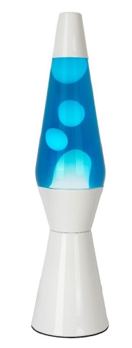 Lavalamp Bullet Wit Blauw/Wit