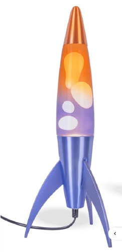 Raket Lavalamp Blauw/Oranje