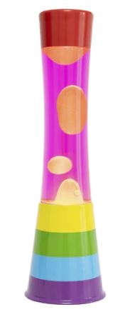 Lavalamp Regenboog Roze/Oranje - Inclusief reservelampje t.w.v €6,95 - 2e kansje
