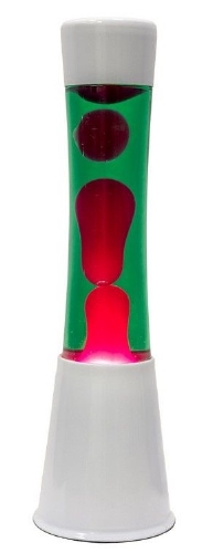 Lavalamp Wit - Groen/Roze - Inclusief reservelampje t.w.v €6,95 - 2e kansje