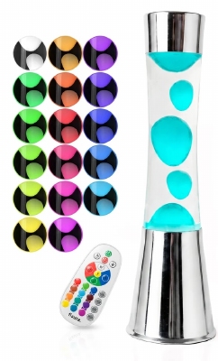 Led lavalamp met afstandsbediening instelbaar in verschillende kleuren