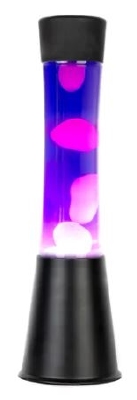 Lavalamp Zwart - Paars/Wit