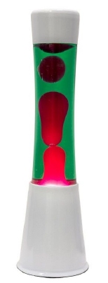 Lavalamp Wit - Groen/Roze - Inclusief reservelampje t.w.v €6,95
