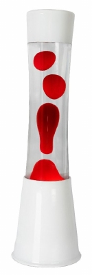 Lavalamp Wit - Rood - Inclusief reservelampje t.w.v €6,95