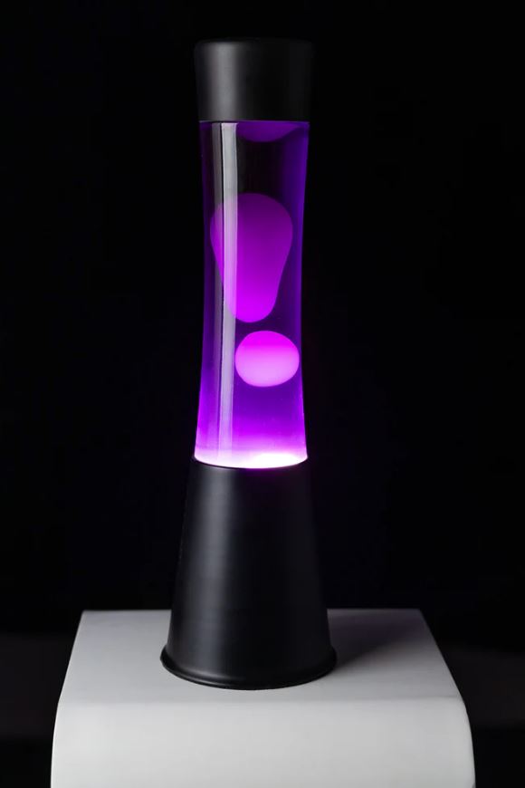 Lavalamp Zwart Paars/Wit