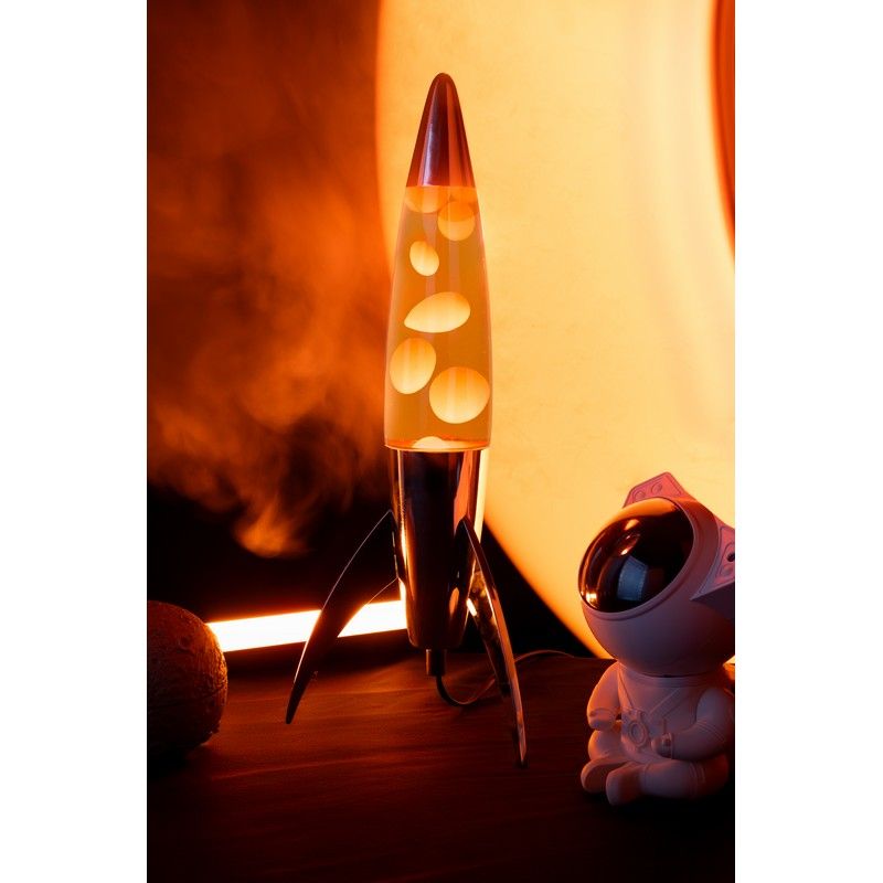 Raket lavalamp Oranje