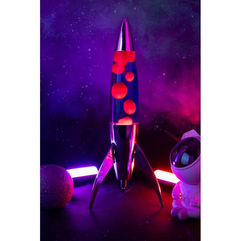 Raket lavalamp Violet/Rood