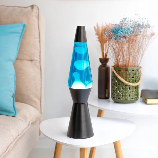 Lavalamp Blauw/Wit