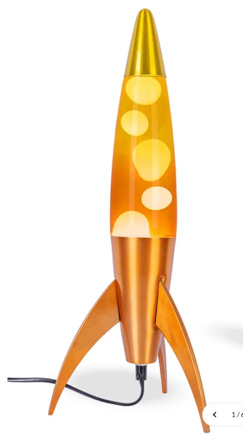 Raket lavalamp Goud - Oranje