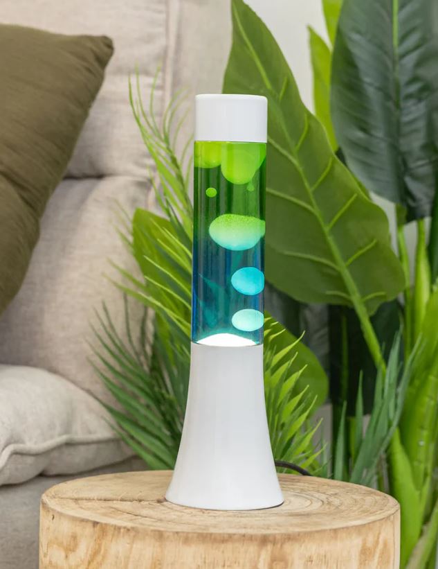 Lavalamp Wit - Blauw/Groen