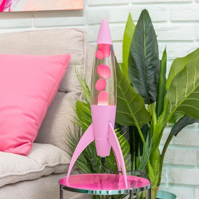 Raket lavalamp Roze