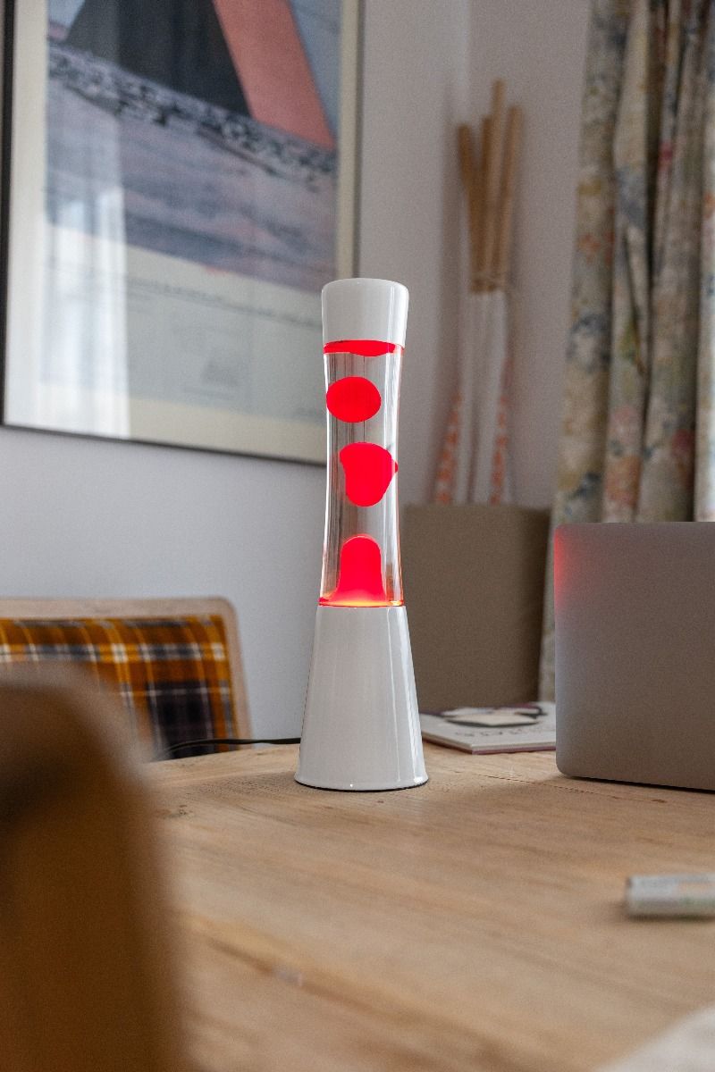 Witte lavalamp Rood